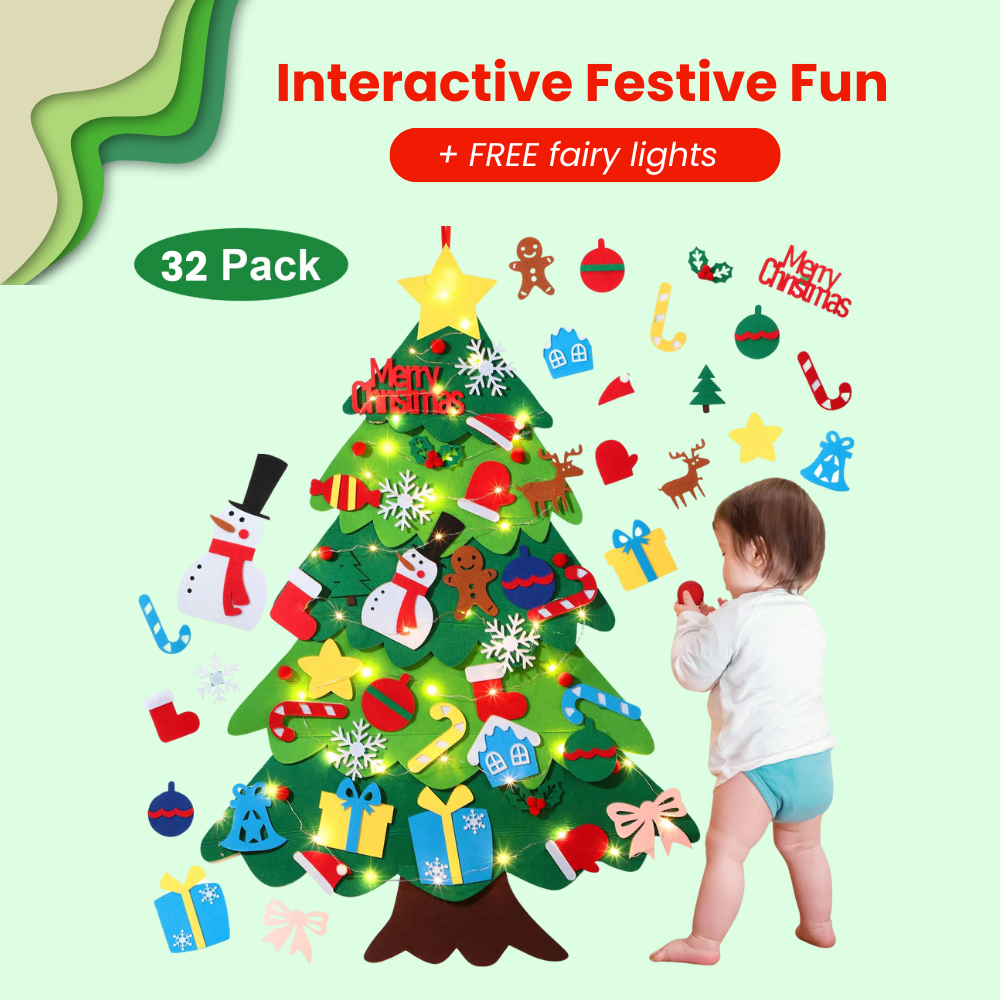 Light Up Felt Christmas Tree