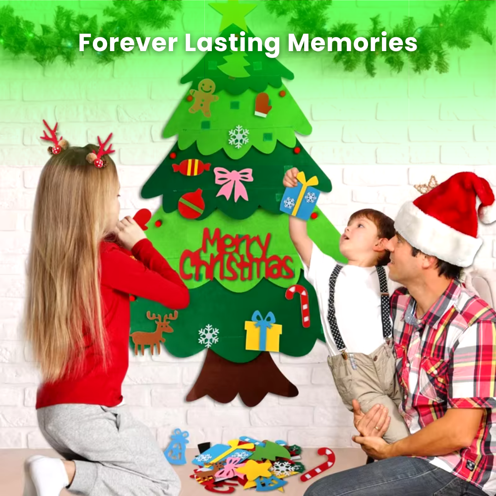 Light Up Felt Christmas Tree