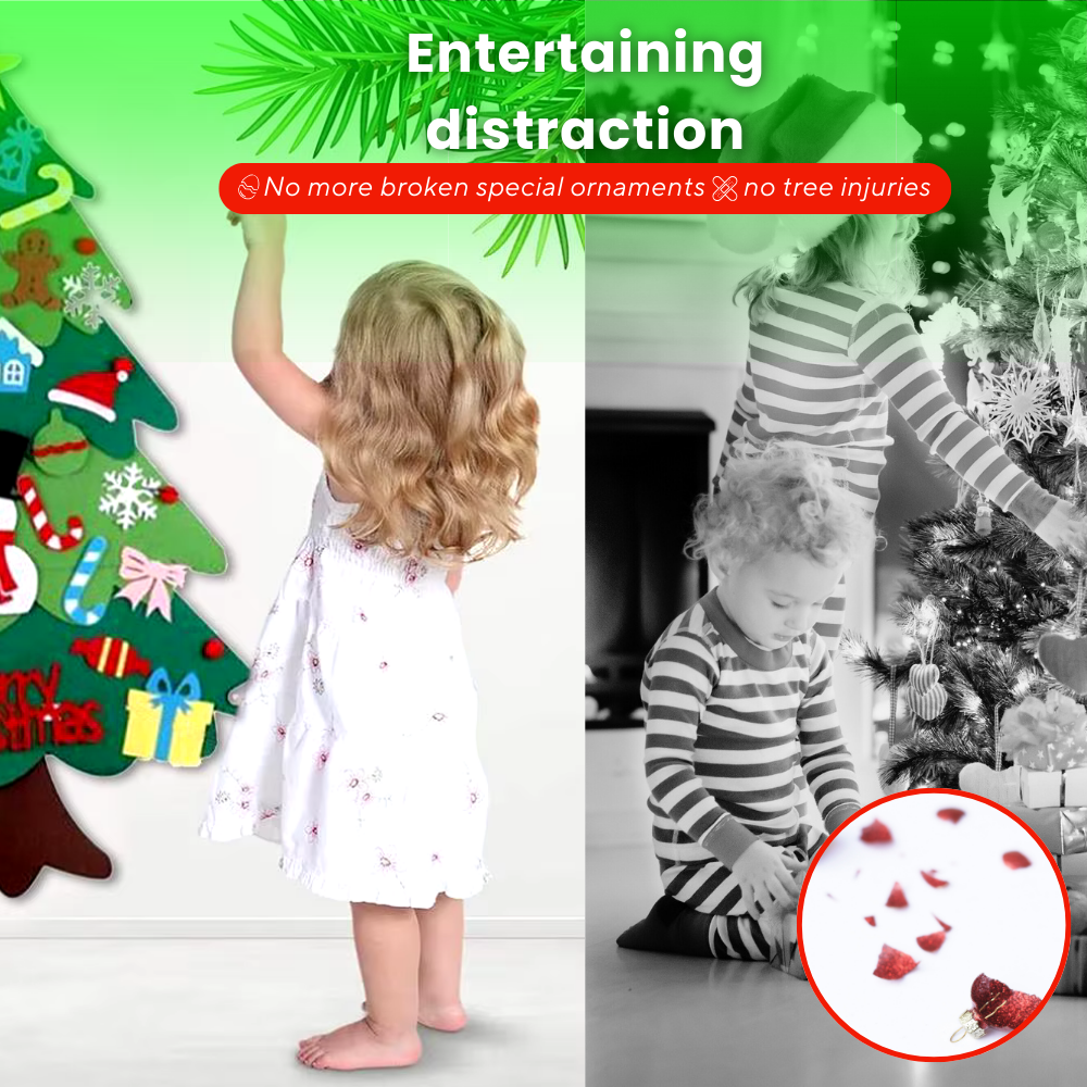 Light Up Felt Christmas Tree