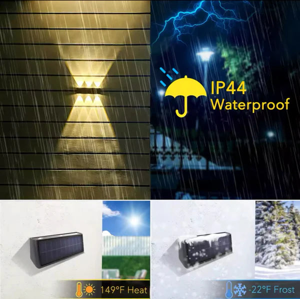 DuoRay - Large Up&Down Solar LED Wall Light