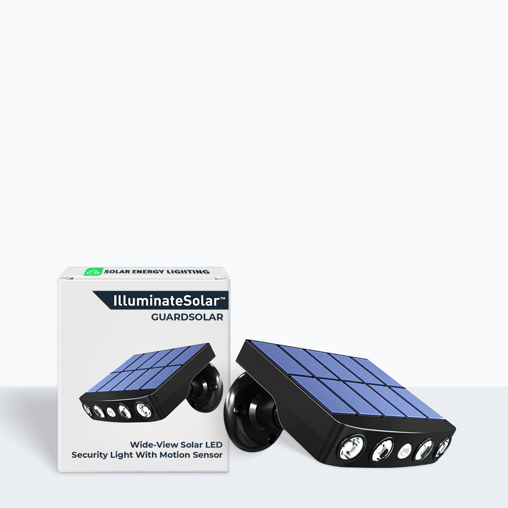 GuardSolar™ – Wide-Angle Solar LED Security Light with Motion Sensor