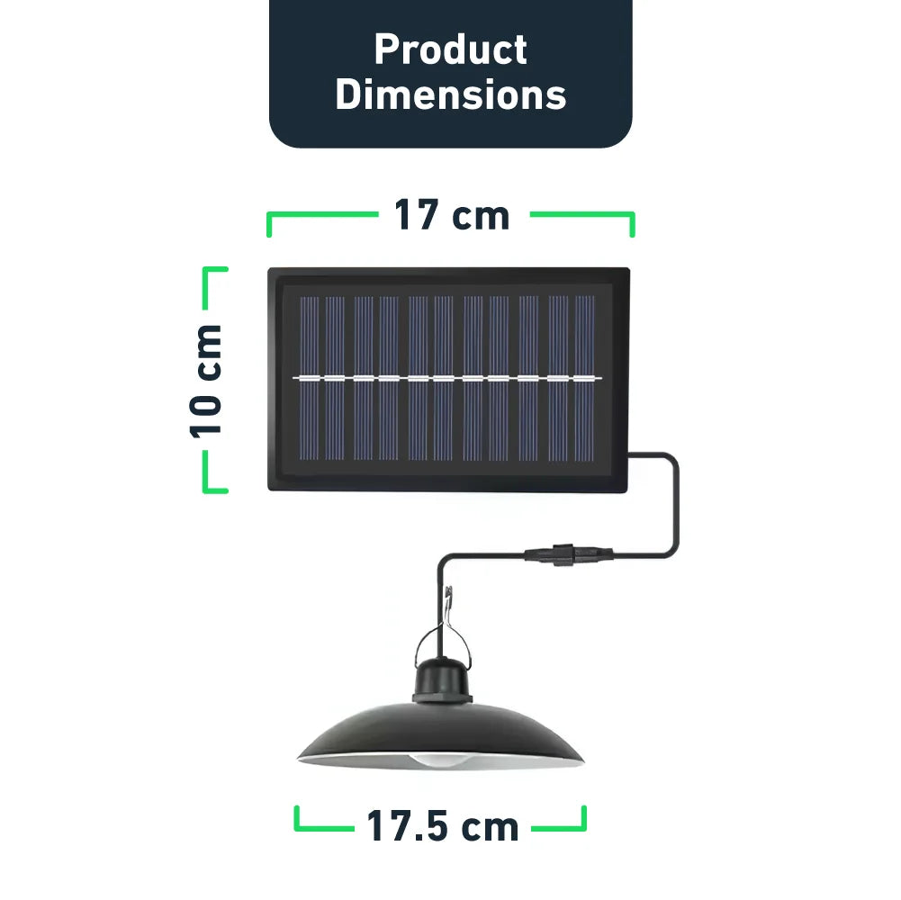 Hanging solar pendant light for outdoor use