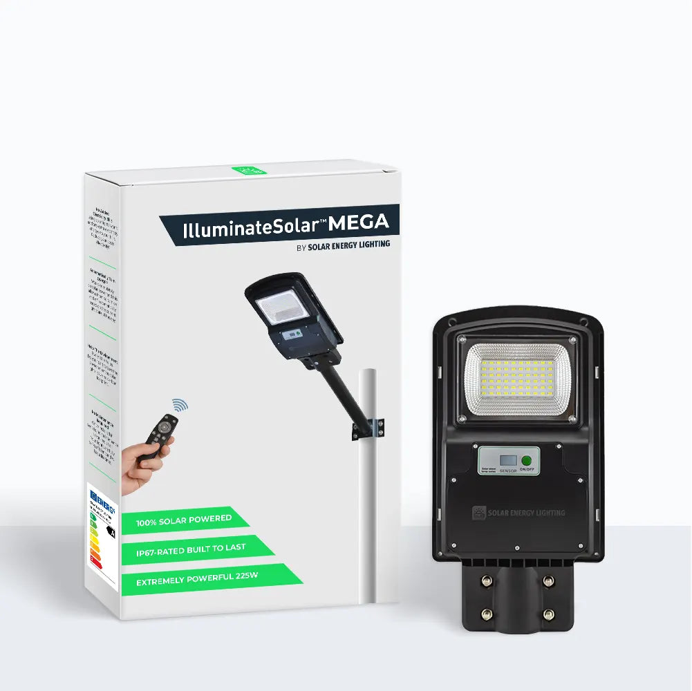 IlluminateSolarMega™- The Ultimate 225W/5500 Lumens Ultra-Bright Solar Street Light