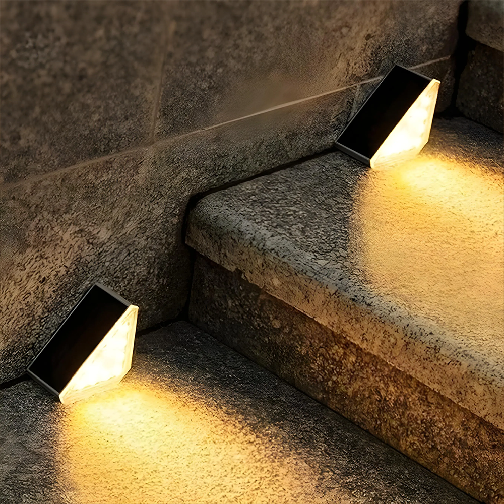 Solar-Powered Step Lights for Outdoor Stairs and Pathways