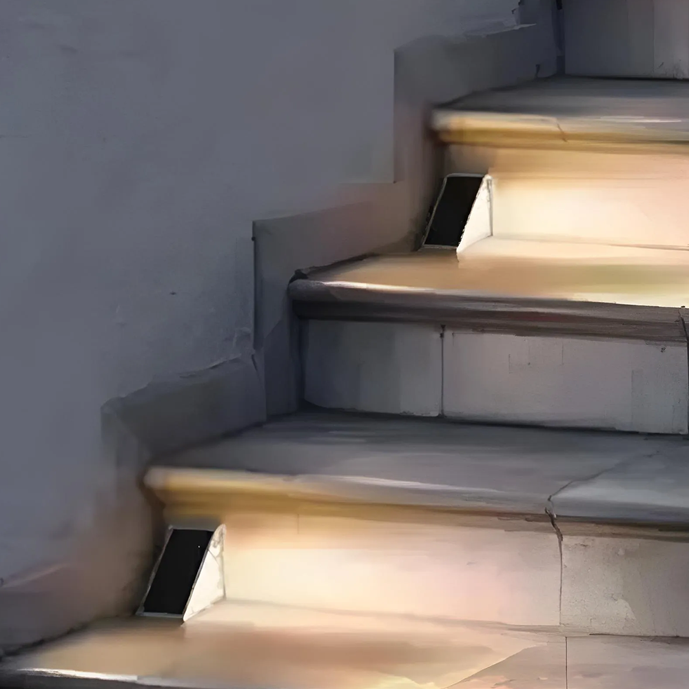 Solar-Powered Step Lights for Outdoor Stairs and Pathways