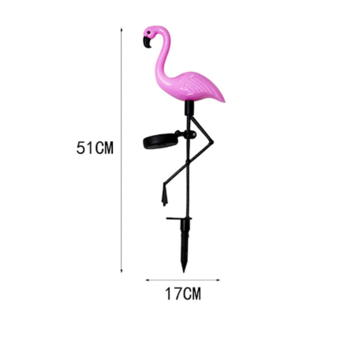 FlamingoGlow - solar-powered LED lawn flamingo lamp