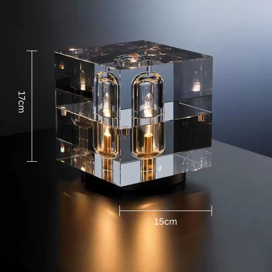 Cubelux – Elegant Nordic Crystal LED Desk Lamp