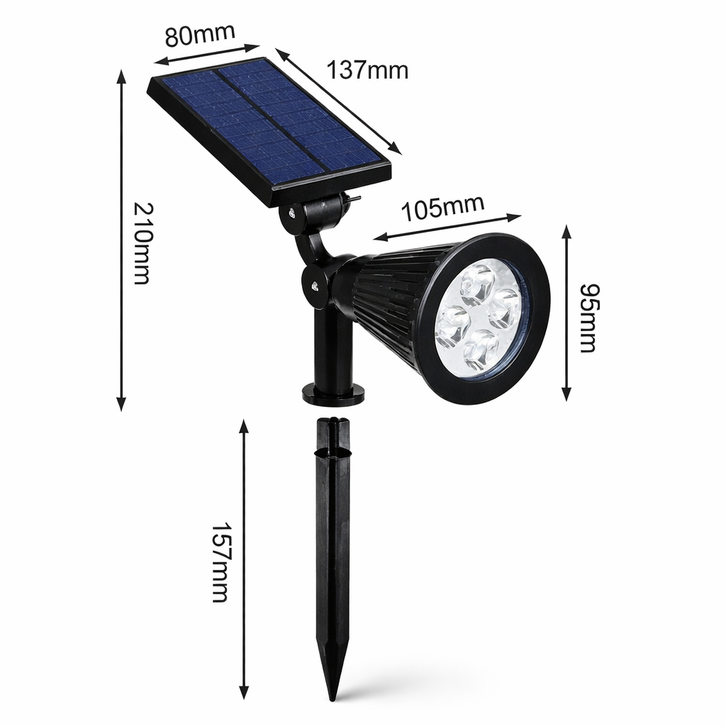 RayForge - Solar Outdoor Spotlight
