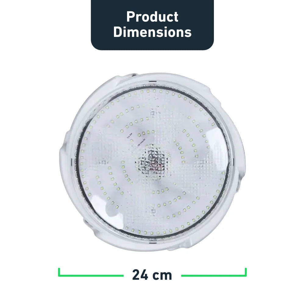 Solar LED ceiling light for indoors and outdoors with remote control