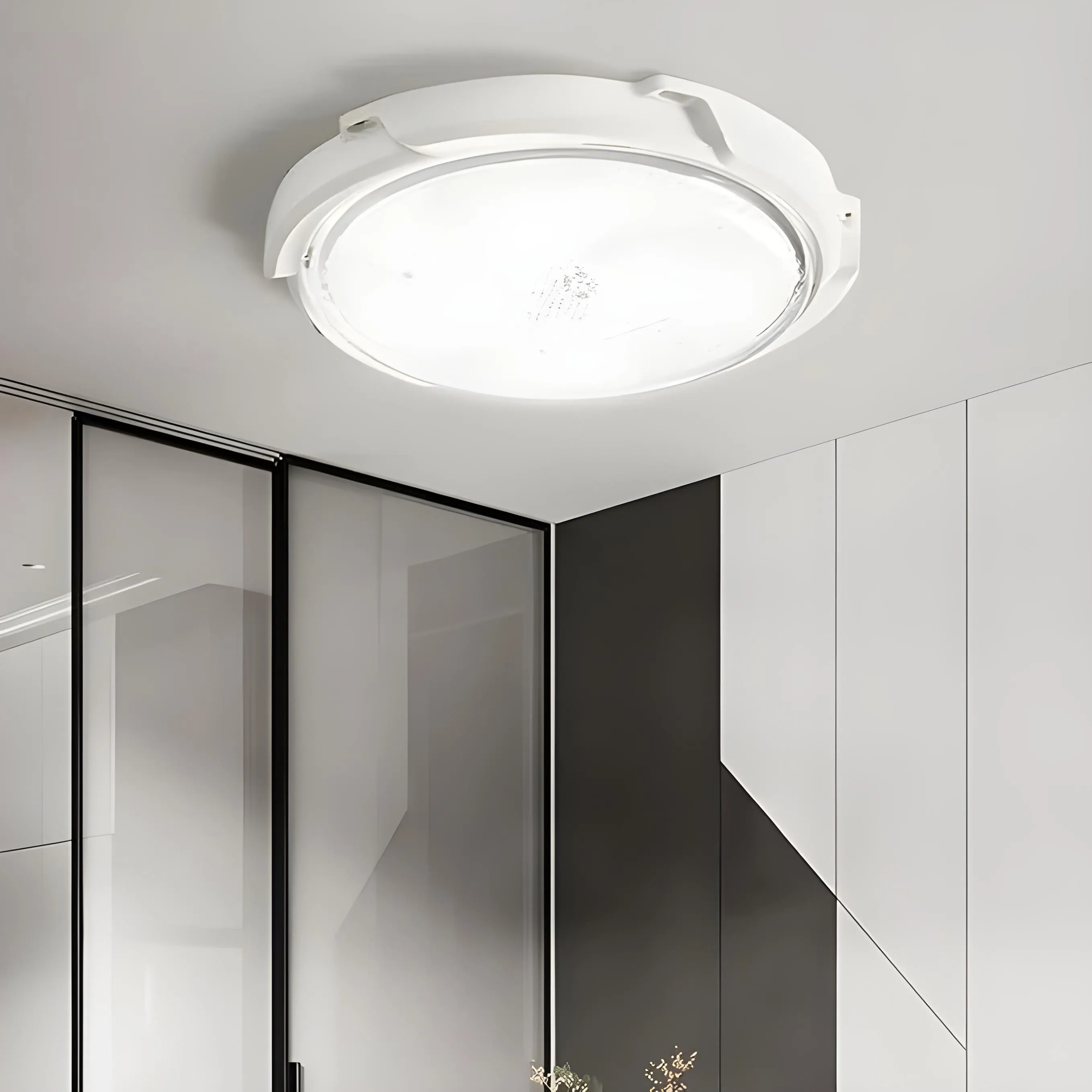 Solar LED ceiling light for indoors and outdoors with remote control