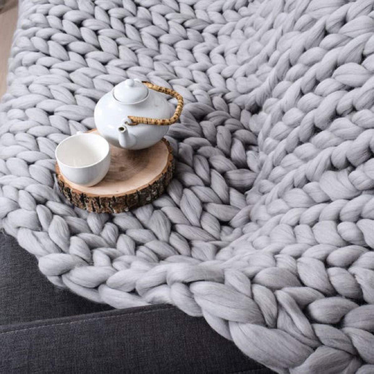 Delara – Luxurious Knit Weighted Blanket for Restful Sleep & Cozy Comfort