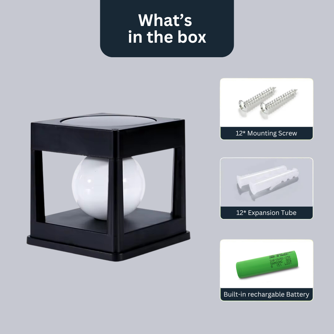 CubeGlow™ - Solar Fence & Pathway Light