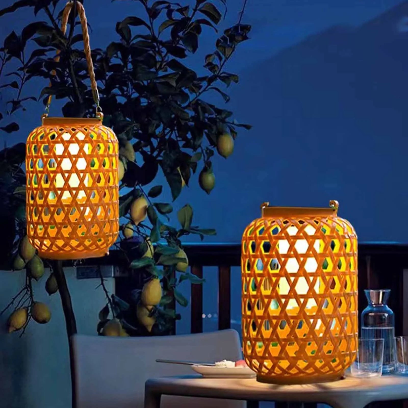 RavaLuna – Rattan Solar Lantern Light for Garden