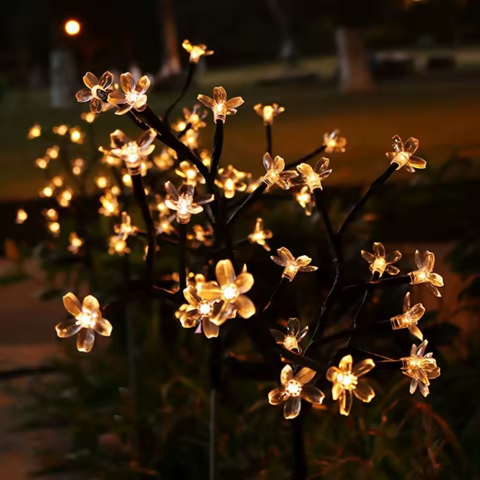 BlossomGlow Solar Garden Stake Lights (2 pcs)