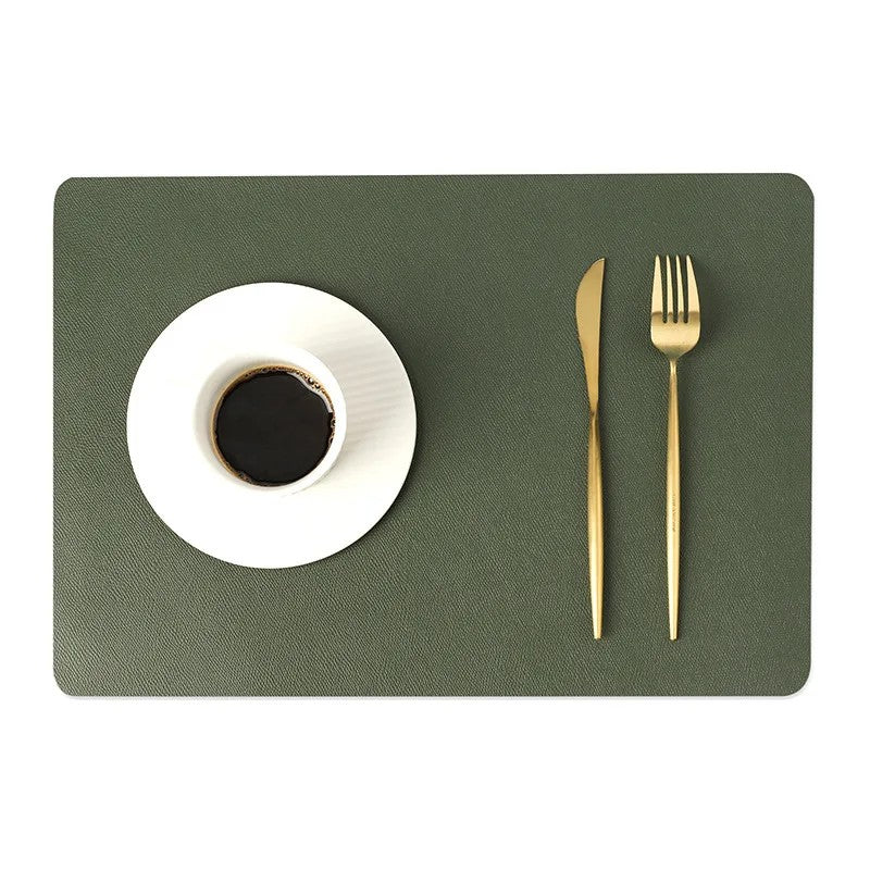 Double-layer Nordic Leather Table Mat