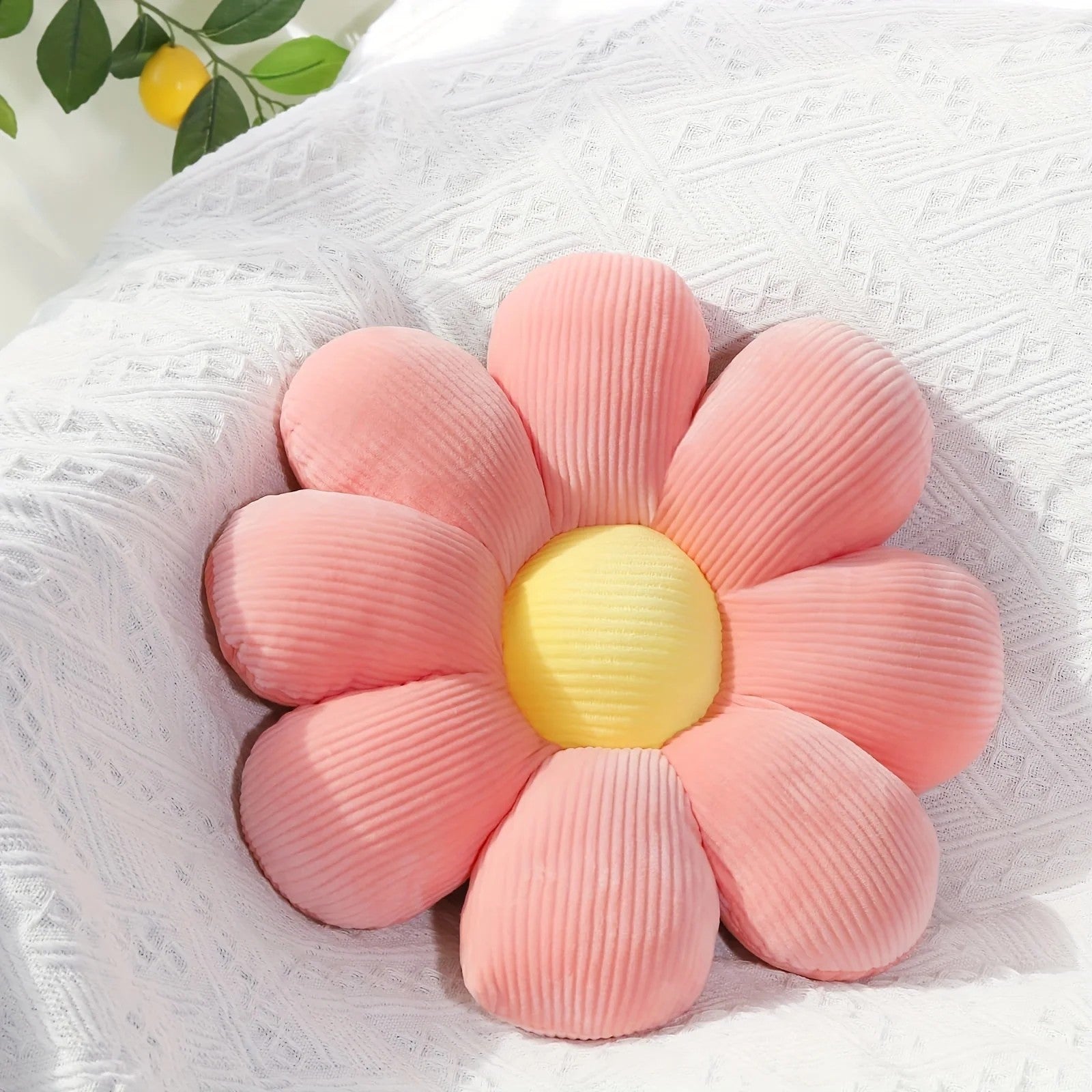 Ultra Soft Daisy Plush Floor Cushion