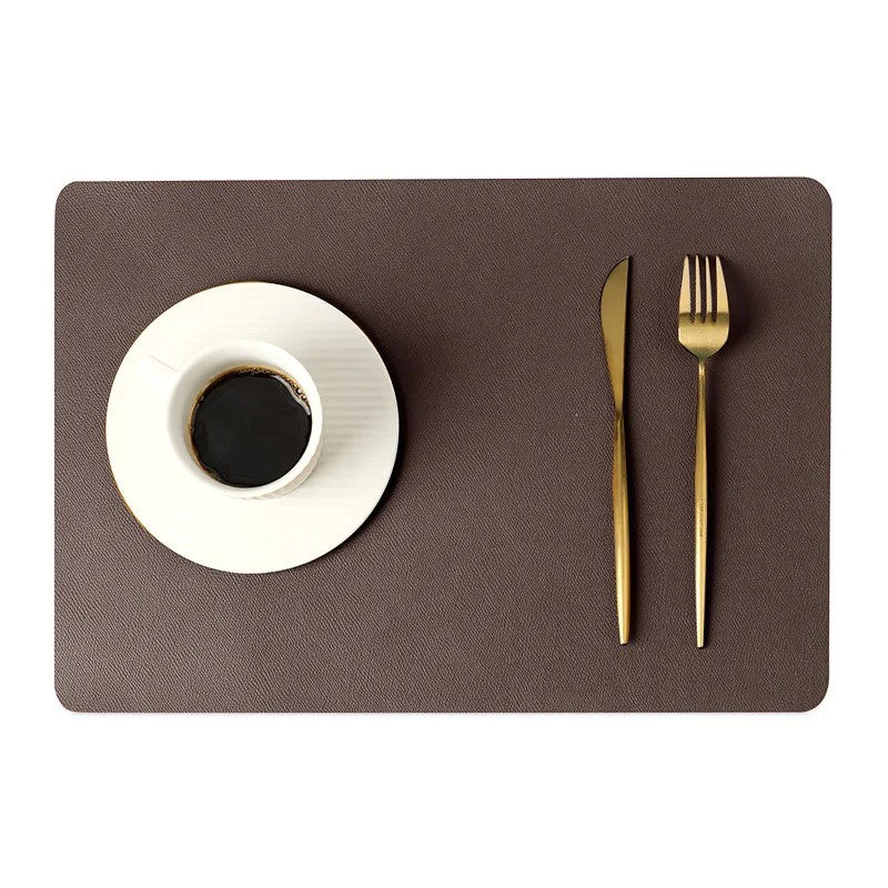 Double-layer Nordic Leather Table Mat