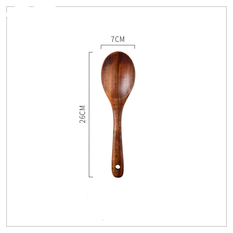 Large Acacia Wood Salad Bowl Set