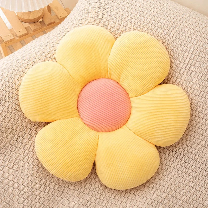 Ultra Soft Daisy Plush Floor Cushion