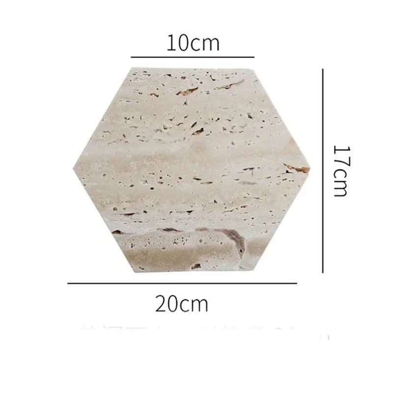 Natural Beige Marble Display Tray