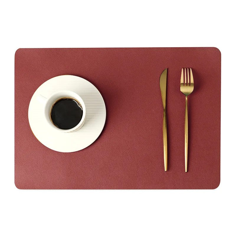 Double-layer Nordic Leather Table Mat