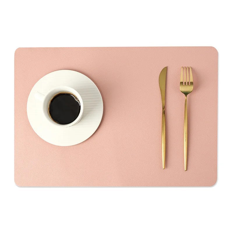 Double-layer Nordic Leather Table Mat