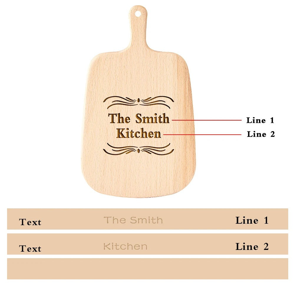 Elegant Custom Kitchen Cutting Board – Personalized Wooden Gift