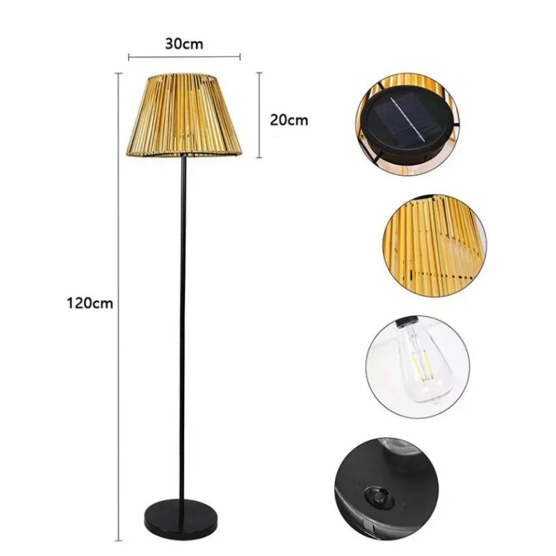 SolRattan Solar Floor Lamp