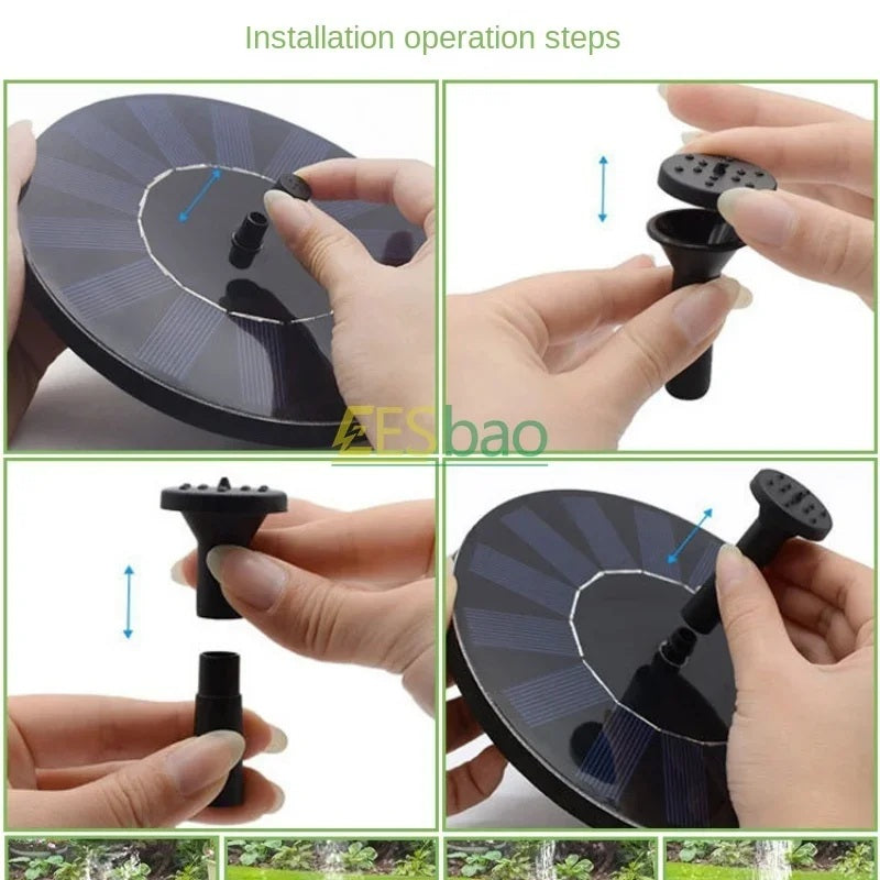 SolarStream Fountain – 1.4W Solar Water Feature for Gardens & Ponds