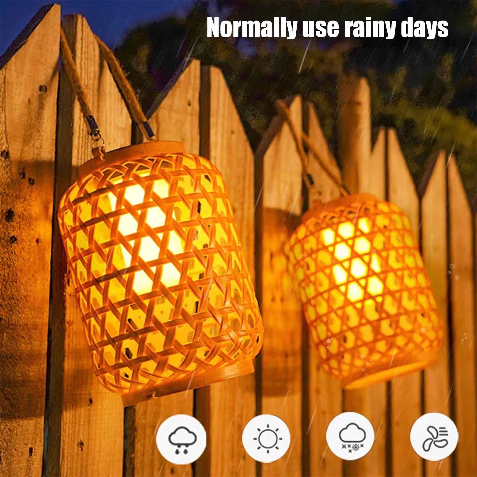 RavaLuna – Rattan Solar Lantern Light for Garden