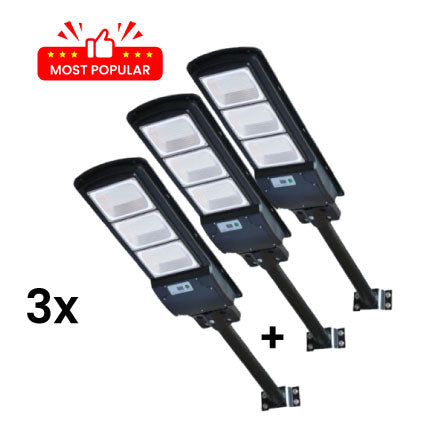 IlluminateSolarMega™- The Ultimate 375W/6500Lumens Ultra-Bright Solar Street Light (Bundle)