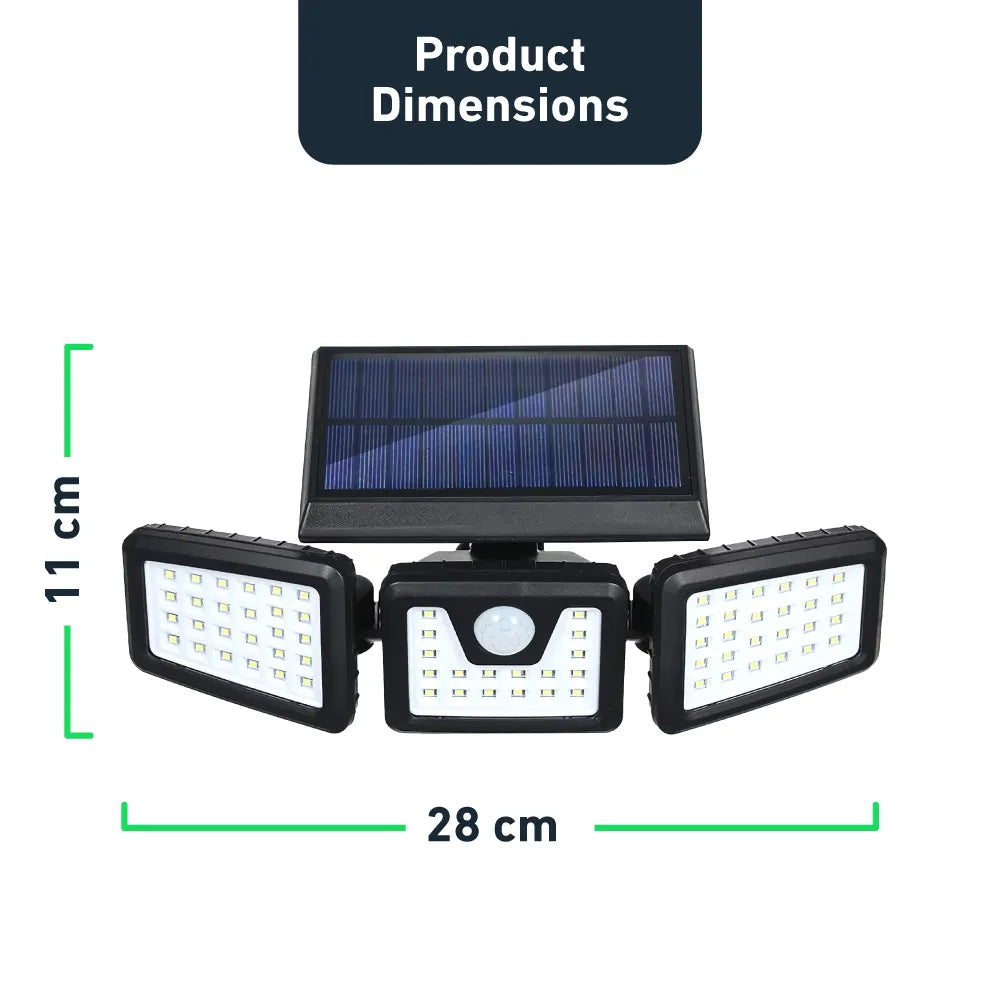 GlowFlex™- The ultimate 3-head 360° solar motion light