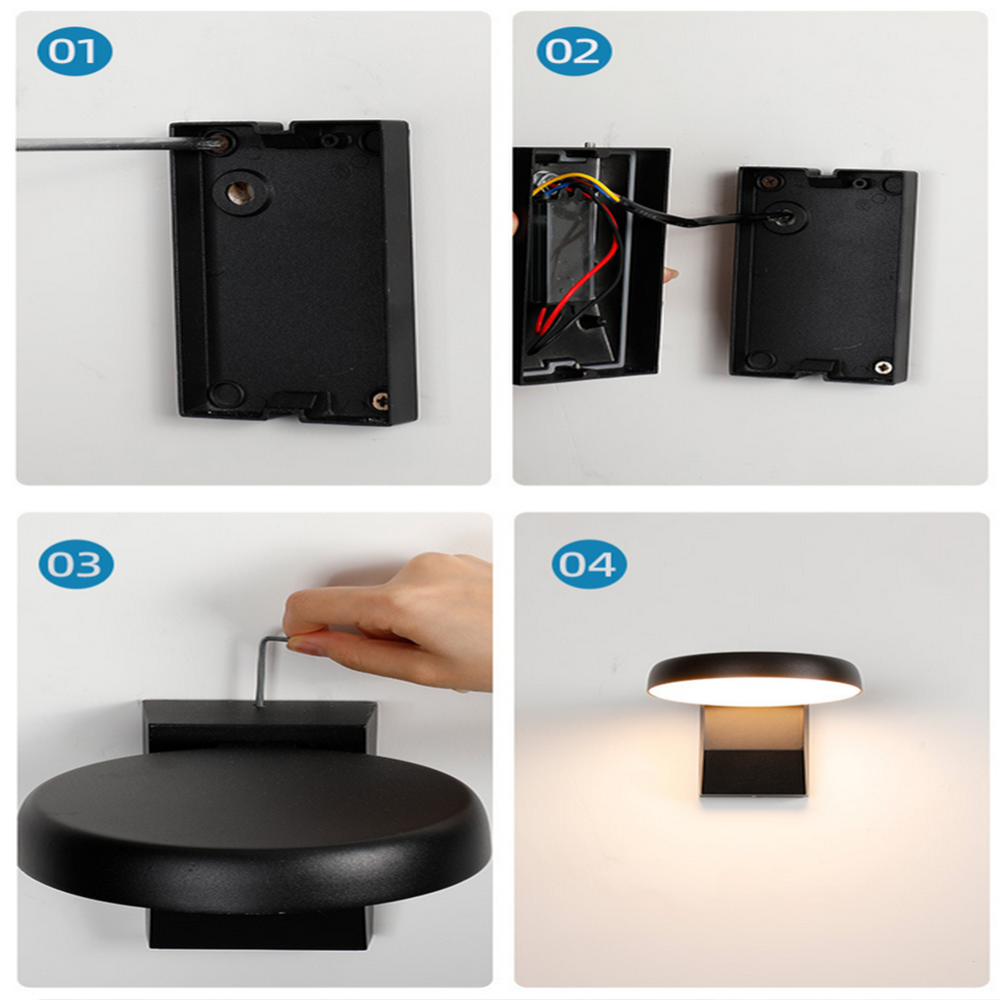 Glowix - Round Stainless Steel Wall Light