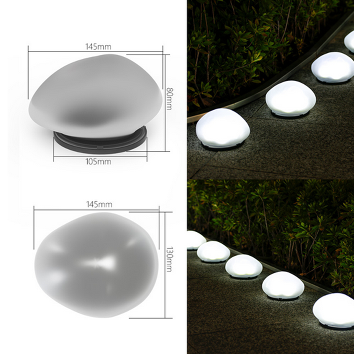 GlowPebble Solar Light Set 2pcs