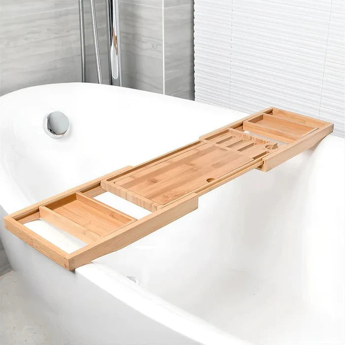 SoakEase – Expandable Bamboo Bath Tray