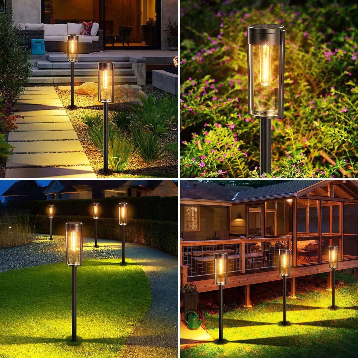 DreamScape™ - Elegant Cylindrical Solar Walkway Lights