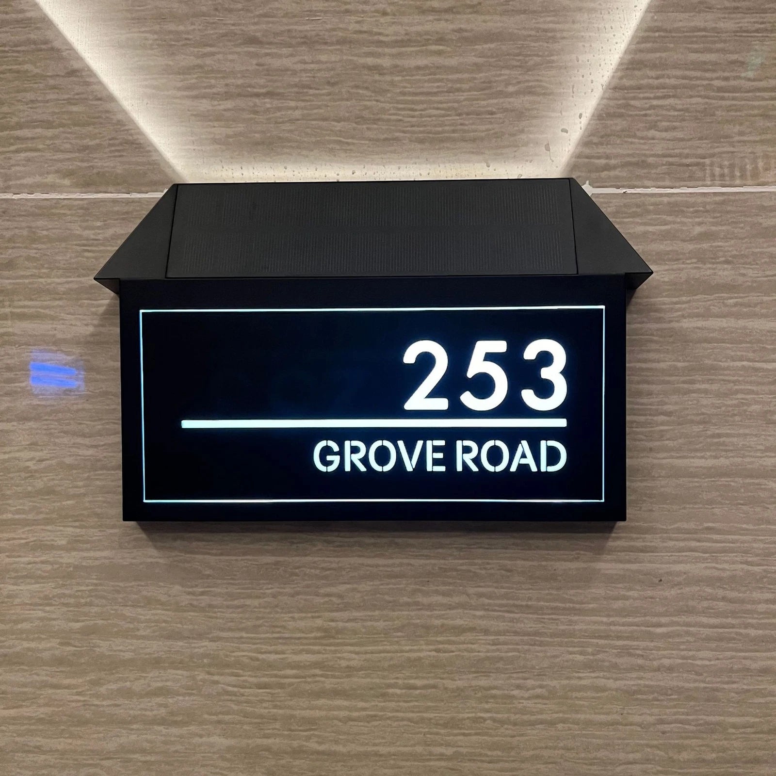 Personalised LED Solar House Number 2.0