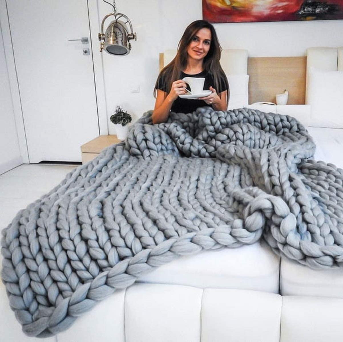 Delara – Luxurious Knit Weighted Blanket for Restful Sleep & Cozy Comfort