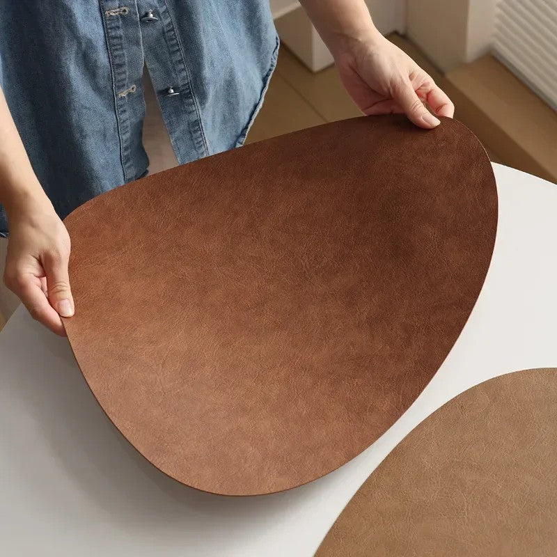 Cowhide Leather Table Placemat & Coaster