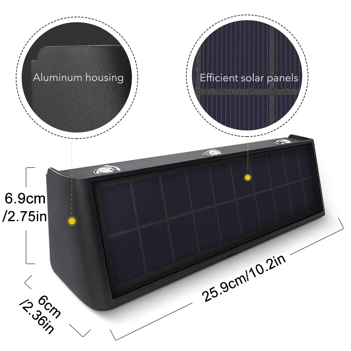 DuoRay - Large Up&Down Solar LED Wall Light