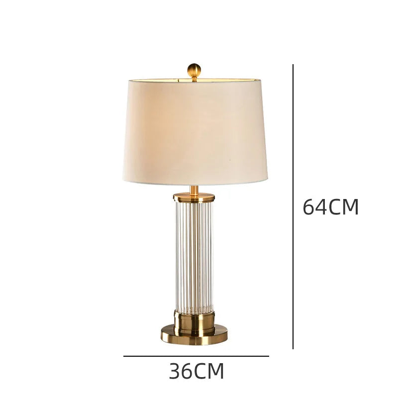 VitrumLux - Glass and Fabric Table Lamp