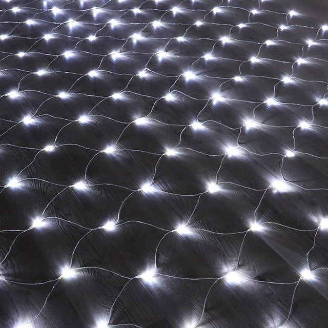 Solar-Powered LED Net Lights – 1.5x1.5m to 2.5x3.0m Garden Mesh Lighting