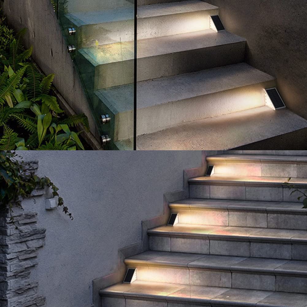 Solar-Powered Step Lights for Outdoor Stairs and Pathways