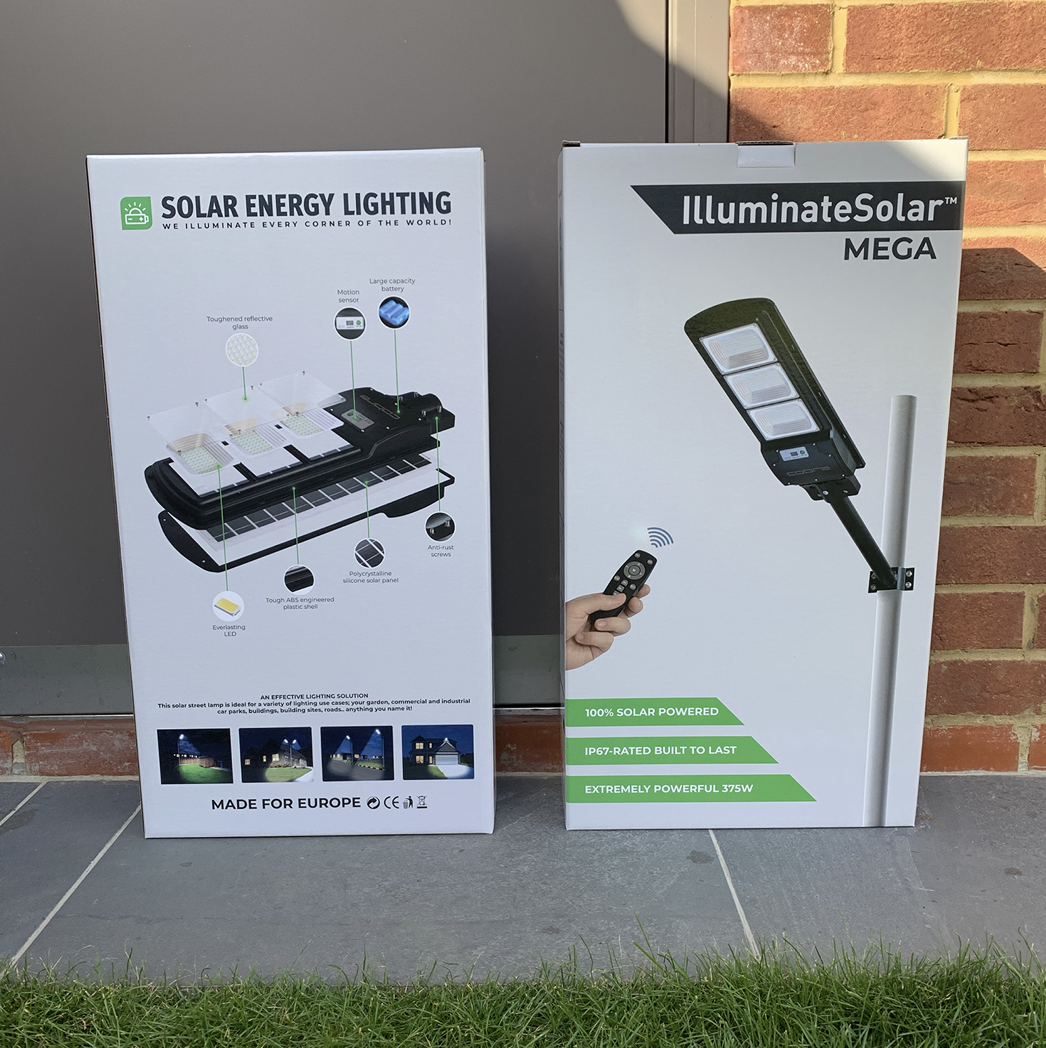 IlluminateSolarMega™- The Ultimate 375W/6500 Lumens Ultra-Bright Solar Street Light