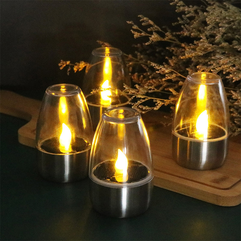 Solar Waterproof LED Glass Candles