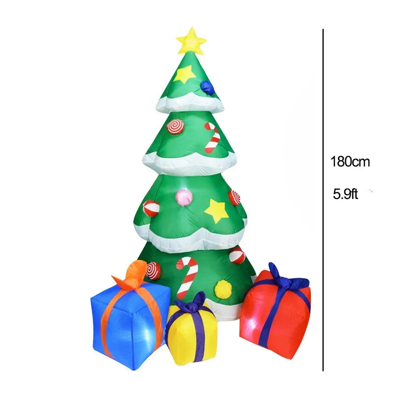 1.8M LED Inflatable Christmas Tree with Gifts – Outdoor Holiday Decoration