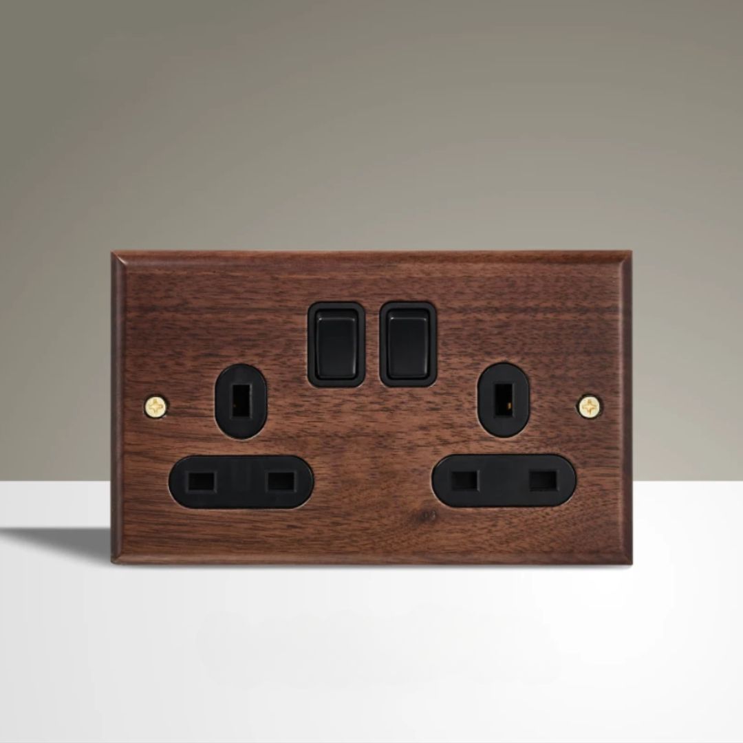 Vintage Wooden Wall Outlet