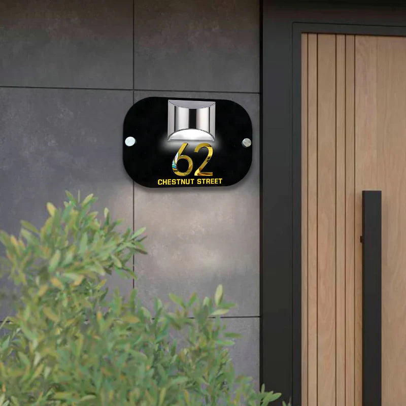 Personalised 3D LED Solar House Number