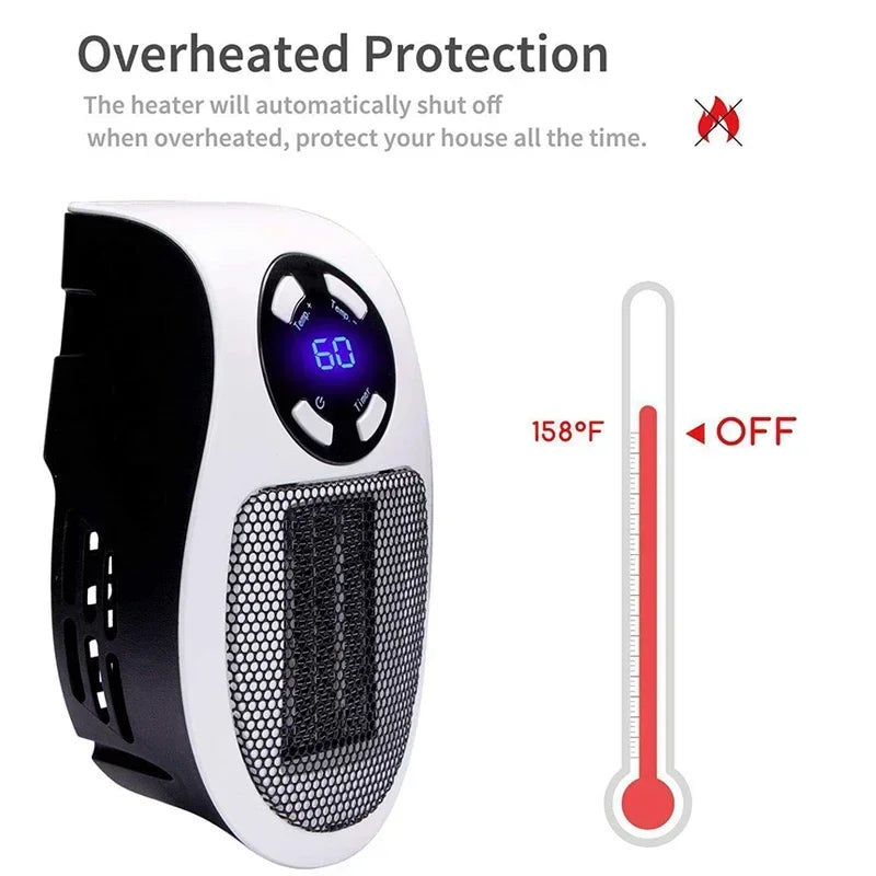 Portable Plug-In Electric Heater – Fast Heating & Energy Efficient