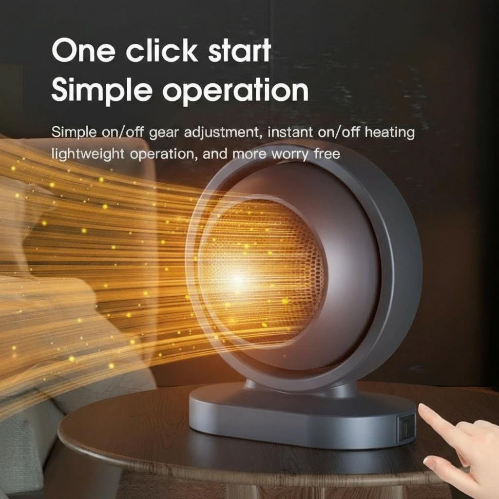 Rotatable Mini Electric Desk Heater – Adjustable, Quiet & Energy Efficient